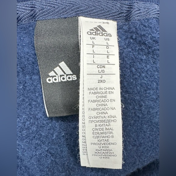 Adidas Original 3-stripe hooded track jacket Navy Style No. S98791 - Picture 6 of 8